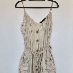 Zara summer dress with weave belt/sash